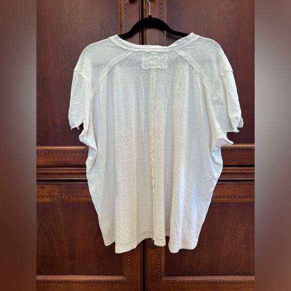 Free People Care FP linen cotton boyfriend tee - Picture 3 of 4
